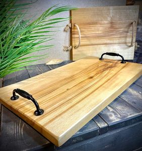 ถาดเสิร์ฟอาหารและอาหารเช้าสีไม้ธรรมชาติถาดเสิร์ฟอาหาร - Product Image 1