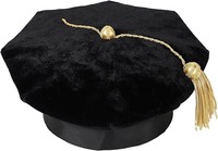Robe de remise de diplôme universitaire unisexe de luxe, cagoule de doctorat à 8 pans, ensemble léger en polyester brodé imitation cuir