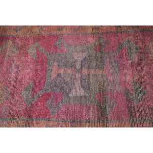 พรมวิ่งสไตล์ตุรกี ขนาด 3.3x10.6 ฟุต พรมขนสัตว์ลายสัตว์สีแดงวินเทจ - Product Image 5