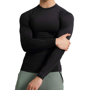 เสื้อรัดกล้ามเนื้อแขนสั้น OEM สำหรับ MMA BJJ เสื้อกีฬาผู้ชายสำหรับยิวยิตสู มวยไทย ผ้าระบายอากาศแบบ Sublimation - Product Image 1