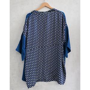 Plus Size Casual Knee Length Breathable Short Silk <b>Kimono</b> Robe Patchwork Indian Print Autumn Night Gown Gift for Her - Product Image 5