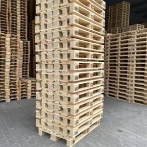 Palette Euro en bois industrielle 1200x800mm traitée thermiquement norme ISPM 15 4 voies Neuve/Usagée Grade A Empilable Réutilisable - Product Image 4