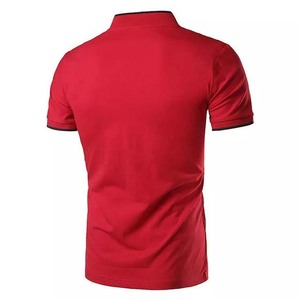 Vêtements pour hommes en coton, grande taille, logo personnalisé, broderie imprimée, manches courtes, polos, chemises teintes unies pour hommes - Product Image 6