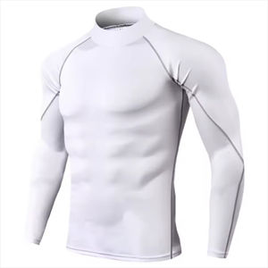 Rashguard de compression pour homme à manches longues, léger, à séchage rapide, personnalisé, respirant, impression numérique, idéal pour le fitness - Product Image 1