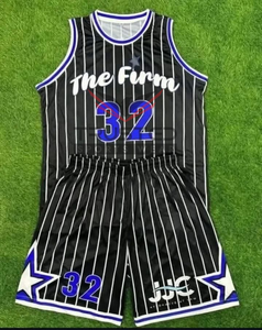 Uniformes de basket-ball imprimés 100% polyester à séchage rapide, maillots respirants pour hommes, personnalisables avec le nom de l'équipe, style vierge, service OEM - Product Image 6