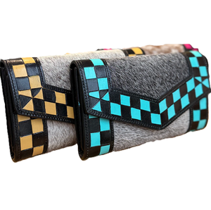 Elegante Bolso de Mano de Cuero Genuino con Protección RFID para Mujer, Diseño Vintage con Estampado Animal y Decoración de Piel, Cierre de Broche, para Uso Diario y Nocturno - Product Image 1