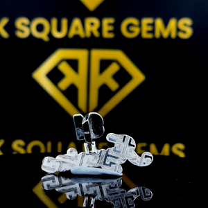 Colgante Hip Hop con letras personalizadas, colgante con abalorio, colgante con nombre de Hip Hop para hombre, colgante de moissanita, joyería de Hip Hop Ice Out, plata 925 - Product Image 3