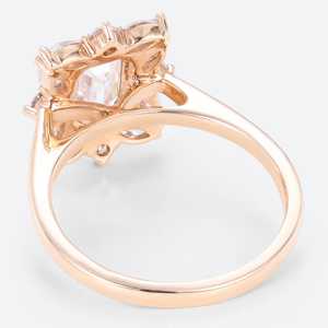 Luxury Emerald Cut CZ Diamond <b>Ring</b> for Women Rose Gold Plated <b>Statement</b> Engagement <b>Ring</b> Elegant Bridal Wedding Jewelry - Product Image 3