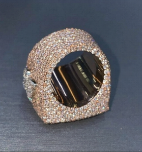 Anillo Personalizado con Número, Incrustado con Diamantes Moissanite VVS, Brillante, de Plata de Ley 925 con Baño de Rodio, Anillo de Lujo - Product Image 4