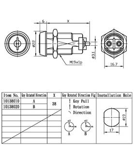 Leading Guard 19MM Locker Slot Equipment Dispositivo de juego Aleación de zinc de aluminio para Taiwán Lock Manufacturer - Product Image 6