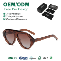 Lunettes de soleil vintage surdimensionnées en acétate pour homme, lunettes de soleil rétro de luxe pour femme, verres dégradés personnalisés, protection anti-UV