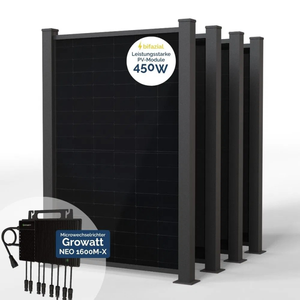 Recinzione solare 1,85 x 4,9 m con quattro moduli fotovoltaici - Product Image 2