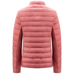 Custom Women's Lightweight Long Sleeve Full Zip Water Resistant Stand Collar Bomber Jacket Lady Winter Regular Length Nylon Wool - Product Image 1