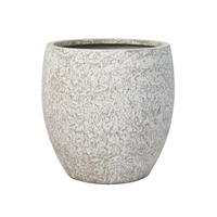 Jardinière en Fiberstone texturée effet ciment, finition mate, moderne, écologique, légère, durable, avec trou de drainage, personnalisable pour la maison
