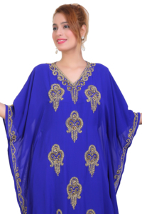 Kaftan islámico marroquí moderno para mujer Vestido de playa largo hasta el suelo con mangas largas transpirables ODM Supply - Product Image 5