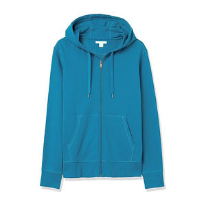 Sweat à capuche zippé en molleton thermique léger et confortable, profilé pour l'extérieur, 100% coton, hiver - Product Image 1