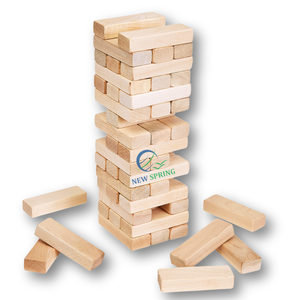 Blocs à empiler en bois unisexe, jouets éducatifs non toxiques et sécuritaires pour 2-4 et 5-7 ans - Product Image 2
