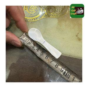 Cuillère en nacre pour artisanat en coquillage naturel Cuillère en nacre Mini cuillère en nacre pour service de condiments gastronomiques et affichage élégant - Product Image 5