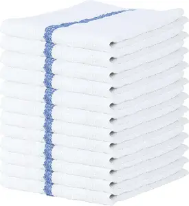 100% Cotton 16x19" Restaurant Kitchen Towels Commercial Thick Soft Durable Machine Washable Bar Mop Towels Manufacturer