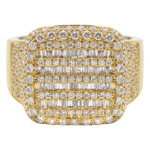 Anillo de Hip Hop de moda de oro de 10K/14K/18K de lujo para hombre con diamante completamente redondo y Baguette redondo GIA certificado laboratorio cultivado helado - Product Image 4