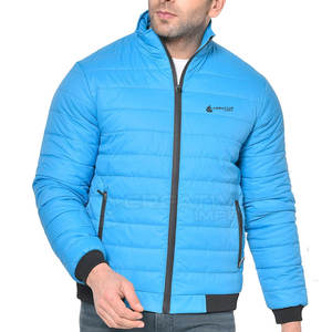 Veste matelassée pour homme avec col montant, logo personnalisé, décontractée, de haute qualité, en duvet et synthétique, isolée, à séchage rapide, respirante, pour l'hiver - Product Image 1