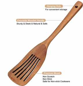 Metier Organic <b>Wooden</b> Cooking <b>Spatula</b> with Natural and Hand Grip Handle <b>Wooden</b> Cookware and Fish Turner <b>Spatula</b> - Product Image 3