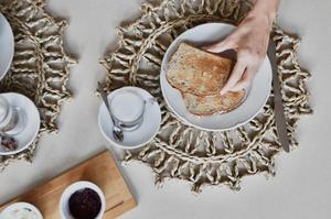 แผ่นรองจานปอกระเจาหญ้าทะเลแบบโบราณการออกแบบที่ยั่งยืนสำหรับตกแต่งบ้าน - Product Image 2