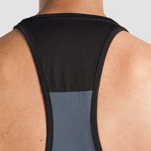 เสื้อกล้ามมีฮู้ด GA Ultimate Muscle Gym Vest สำหรับผู้ชาย ไซส์ XL ผ้าโพลีเอสเตอร์และสแปนเด็กซ์ สีดำล้วน - Product Image 6