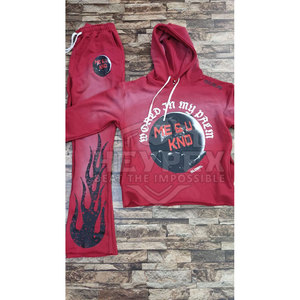 ชุดวอร์มใส่วิ่งของผู้ชายชุดลำลองแขนยาว2ชิ้นผ้าฝ้าย100% ขนาดใหญ่พิเศษออกแบบได้เองสำหรับฤดูหนาว - Product Image 3