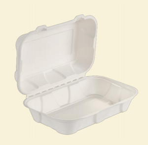 Contenedor tipo concha de 9 "x 6" Volumen de 800ml con profundidad inferior de 42mm y profundidad total de 73mm Ideal para almacenamiento de alimentos para llevar - Product Image 3