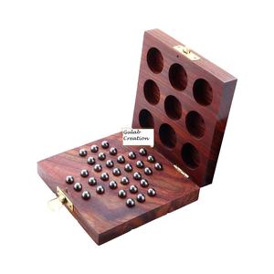 ZAM ZAM IMPEX Vente en gros Bois de manguier Tic Tac Toe & Solitaire Jeu de société Technique polie - Product Image 6