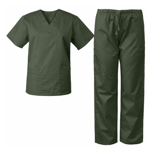 High Quality Women's V-Neck Medical <b>Scrubs</b> Woven Surgical <b>Clothes</b> for Hospital for Nurses and Doctors Uniforms - Product Image 5
