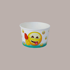 Gobelets en carton polythène 230cc 180 Pcs Gobelets en PP motif émoticône pour thé, lait, jus, boisson Logo personnalisé pour thé au lait - Product Image 6