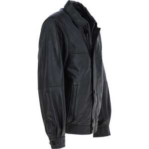 Veste d'hiver pour homme en cuir véritable de haute qualité, col montant, manches longues, imperméable, coupe-vent, logo personnalisé, design haut de gamme - Product Image 4
