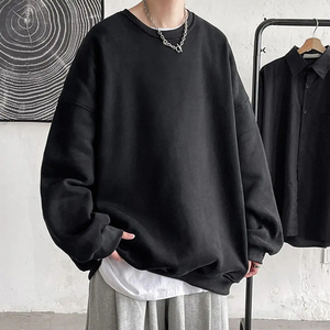 Sudadera con capucha de gran tamaño de algodón 100% de alta calidad, sudadera bordada personalizada de Color sólido para hombres, temporada de invierno - Product Image 4