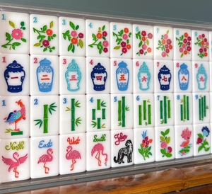 Professional MahJong Customization Factory Tile Game Set Unique Design <b>Hand</b> <b>Paint</b> Acrylic Chinese American Japanese Mah Jongg - Product Image 4