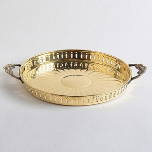 Bol de service moderne pour vaisselle ustensiles de cuisine maison hôtel Restaurant bol à Fruits finition dorée design moderne plats à salade en métal - Product Image 5