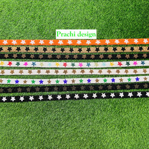 กระเป๋าผ้าใบมีสายคาดสำหรับผู้หญิงทำด้วยมือ, กระเป๋าคาดเอวผ้าฝ้ายมีสายคาดประดับลูกปัดของตกแต่งโซ่รูปดาวสำหรับงานเลี้ยงตอนเย็น - Product Image 1