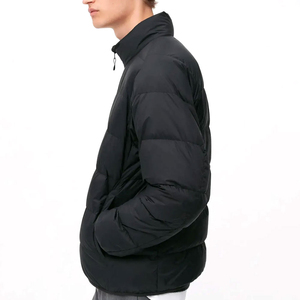 High Quality Custom Logo Printed Winter Varsity <b>Jacket</b> for <b>Men</b> Stand Collar Bubble Puffer <b>Long</b> Pockets New Condition Wholesale - Product Image 4