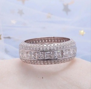 High on Demand Unisex Hip Hop <b>Ring</b> Iced <b>CZ</b> Sterling Silver Bling Jewelry IGI Certified for Urban Wear Available Bulk Quantity - Product Image 4