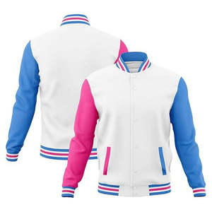 Blouson universitaire brodé en laine pour homme, style urbain, avec manches en cuir, couleur personnalisable, OEM, le plus vendu pour l'hiver - Product Image 6