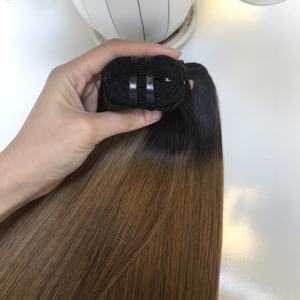 Couleur et style personnalisables Extensions de cheveux de trame noires droites naturelles super soyeuses Extensions de cheveux humains bruts non traités - Product Image 4