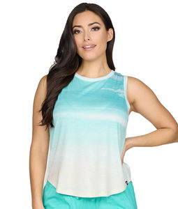 Camiseta Deportiva sin Mangas Azul Claro para Mujer, de Secado Rápido, Transpirable, de Malla de Poliéster, para Uso Diario, la Más Vendida de OEM - Product Image 5