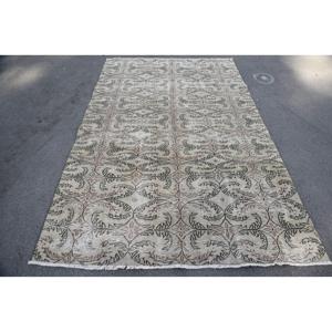 Alfombra Turca Vintage Grande de 5.5x8.7 pies (169x265 cm), Alfombra Beige de Estilo Suroeste - Product Image 1