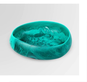 Fabriqué en Inde, bol et plat de service en résine polie, passe au lave-vaisselle, design européen moderne personnalisable pour la maison et les fêtes - Product Image 4