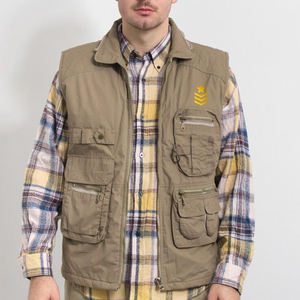 Chaleco Cargo Transpirable con Cuello en V y Logotipo Personalizado de Alta Calidad, con Características Utilitarias para Ropa de Verano - Product Image 1