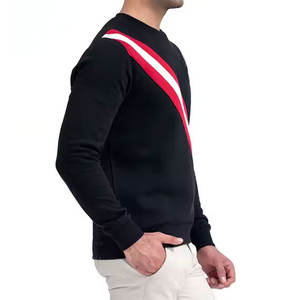 Sudadera térmica de invierno con cuello redondo de alta calidad para hombre, Sudadera con capucha de moda de estilo callejero, estilo bordado de Color sólido transpirable cálido - Product Image 3
