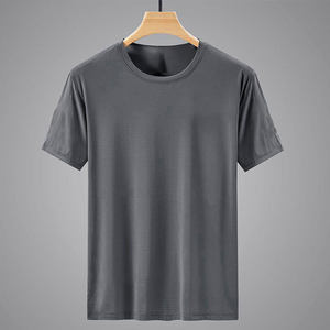 OEMカスタマイズロゴデザイン 大寸 メンズ カジュアル万能 ルーズ 人工アイスシルク メンズ夏 ルーズ半袖Tシャツ - Product Image 4