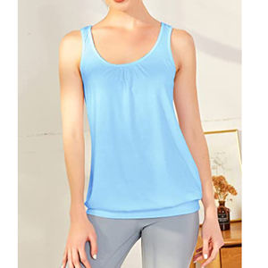 Camiseta sin mangas transpirable para mujer Racerback Fitness algodón Yoga entrenamiento camisetas sin mangas - Product Image 4