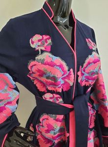 Ropa de moda con estilo borlas ucranianas bordado floral a mano trabajo puff y flare ropa de manga larga vestido largo Ucraniano - Product Image 5